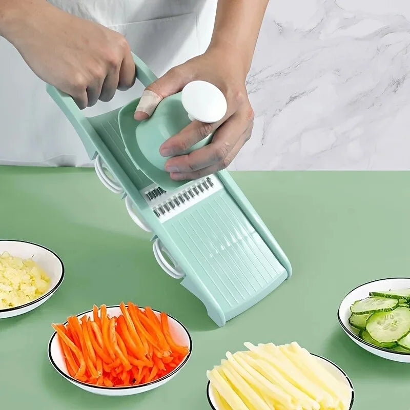 5 In 1 Potato Shredding Hine Slicing Chopper Chopping Vegetable Radish Scraper Rough Planer Multi-Functional Kitchen Tool