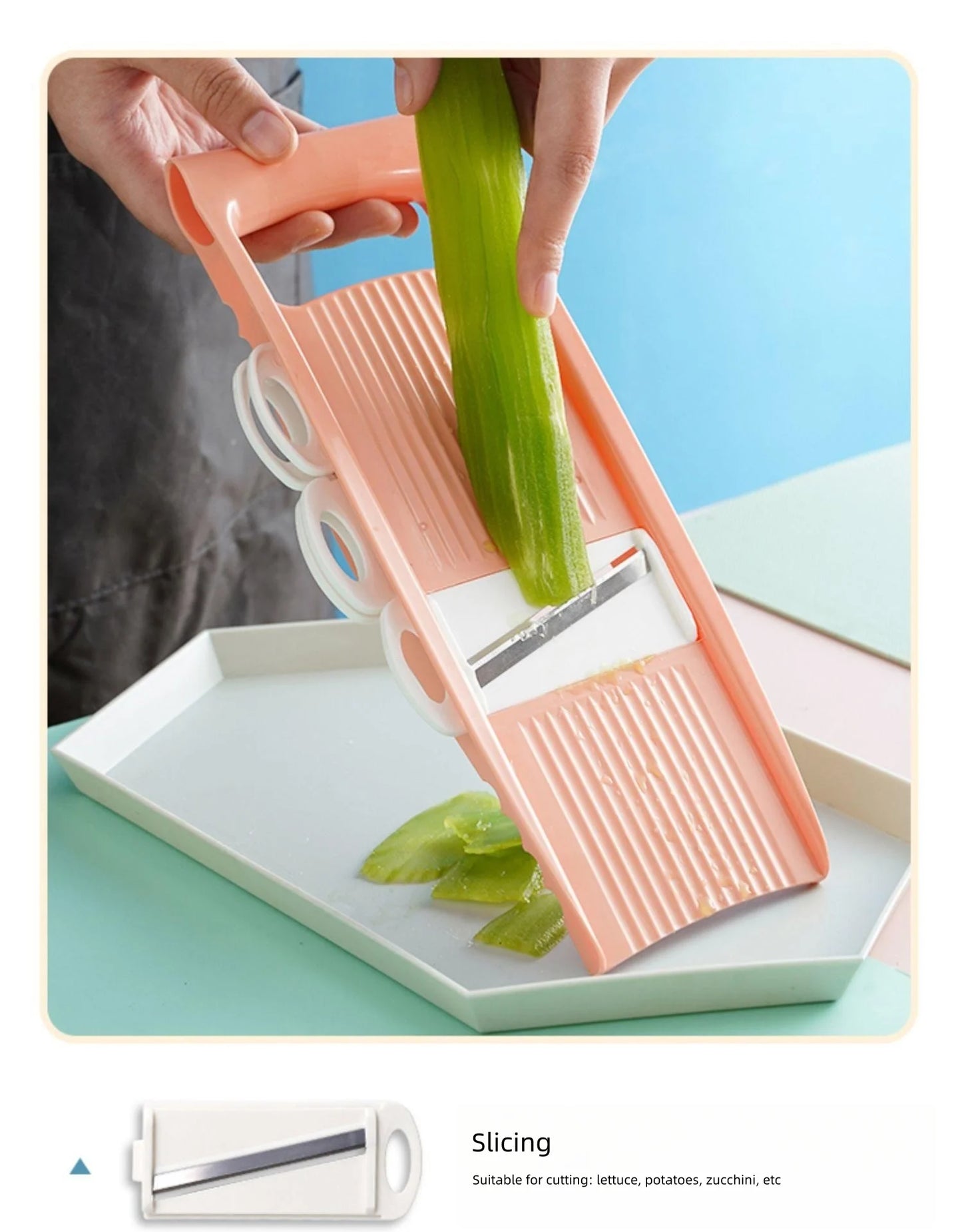 5 In 1 Potato Shredding Hine Slicing Chopper Chopping Vegetable Radish Scraper Rough Planer Multi-Functional Kitchen Tool