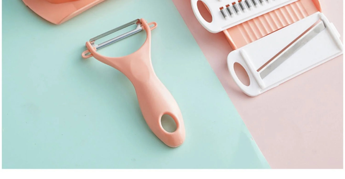 5 In 1 Potato Shredding Hine Slicing Chopper Chopping Vegetable Radish Scraper Rough Planer Multi-Functional Kitchen Tool