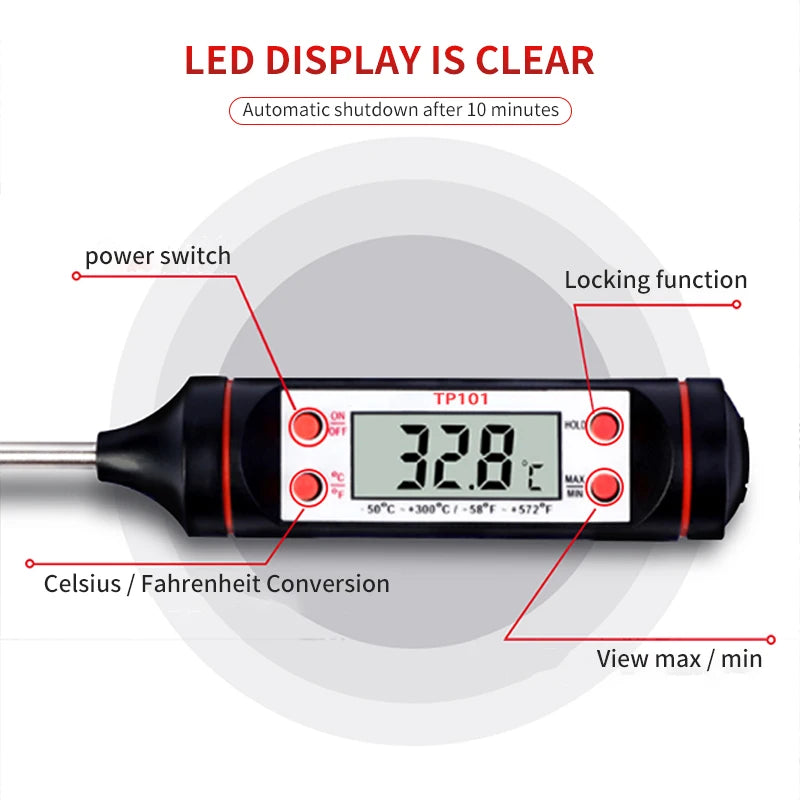 Digital Cooking Thermometer with Probe